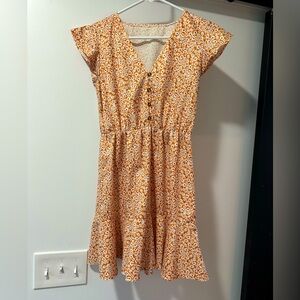 Floral Button-Front Dress